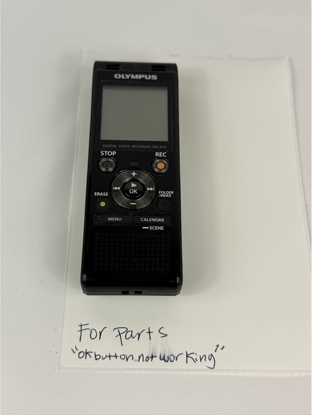 Olympus USB Digital Voice Recorder WS-853 Black For Parts (READ)